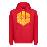 Red honeycomb fa element Premium Hoodie - FaDigitalArtStudio