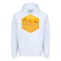 White honeycomb fa element Premium Hoodie - FaDigitalArtStudio