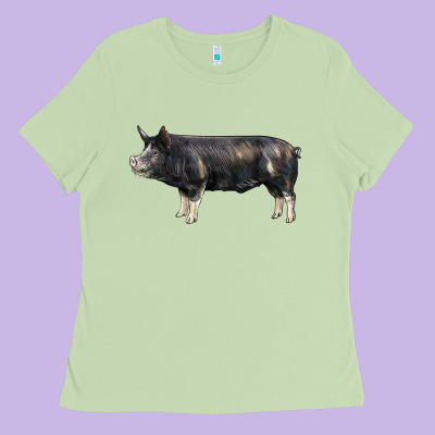 Berkshire Pig Ladies Tee Designed By Lillyallendesigns