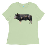 Matcha berkshire pig Ladies Tee - LillyAllenDesigns
