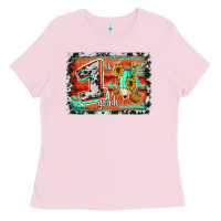 Bubblegum Pink western back to school 1st grade Ladies Tee - Jasminsmagicworld