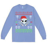 Colony Blue alien ugly christmas Long Sleeve Tee - Bettercallsaul