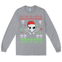 Heather Grey alien ugly christmas Long Sleeve Tee - Bettercallsaul