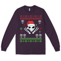 Plum alien ugly christmas Long Sleeve Tee - Bettercallsaul
