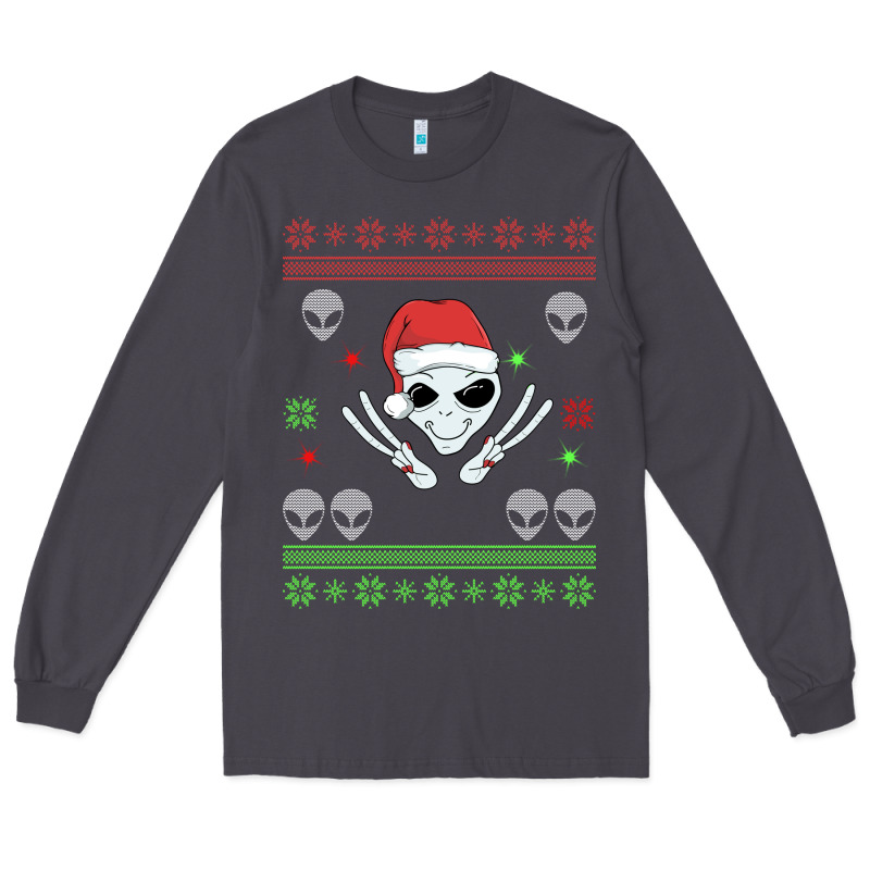 Alien Ugly Christmas Long Sleeve Tee by Bettercallsaul | Teevron
