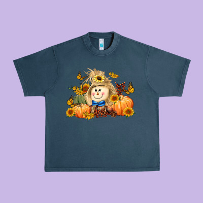 Fall Scarecrow Urban Heavy Tee Designed By Lillyallendesigns