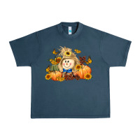Midnight Navy fall scarecrow Urban Heavy Tee - LillyAllenDesigns