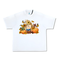 White fall scarecrow Urban Heavy Tee - LillyAllenDesigns