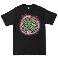 Black leopard shamrocks with hearts Premium Tee - MaliasSmallBusiness