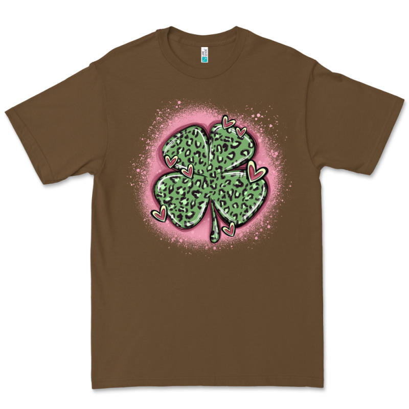 Leopard Shamrocks With Hearts Premium Tee by MaliasSmallBusiness | Teevron