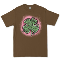 Cacao leopard shamrocks with hearts Premium Tee - MaliasSmallBusiness