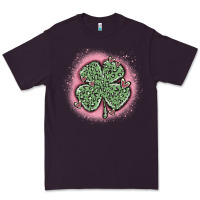 Plum leopard shamrocks with hearts Premium Tee - MaliasSmallBusiness