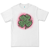 White leopard shamrocks with hearts Premium Tee - MaliasSmallBusiness