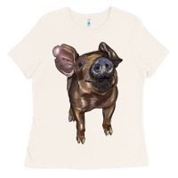 Bone baby duroc pig Ladies Tee - LillyAllenDesigns
