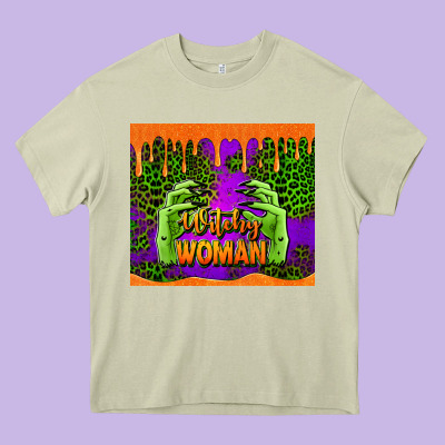 Witchy Woman Halloween Tumbler Heavy Core Tee Designed By Jasminsmagicworld