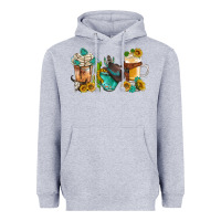 Heather Grey western coffee cups with sunflower and gemstone bbs Heavyweight Hoodie - BundleAndBundleShop