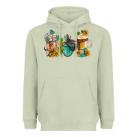 Matcha western coffee cups with sunflower and gemstone bbs Heavyweight Hoodie - BundleAndBundleShop