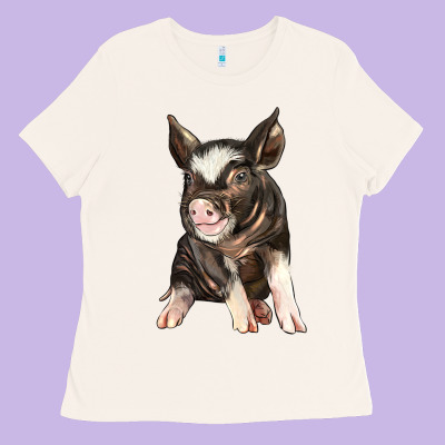 Baby Berkshire Pig Ladies Tee Designed By Lillyallendesigns