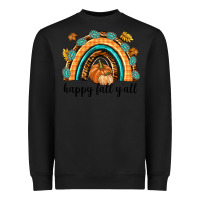 Black Happy Fall Y'all Heavyweight Sweatshirt - texasbilliewilder