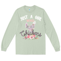 Matcha Just a girl who loves chickens Long Sleeve Tee - Bettercallsaul