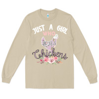 Mushroom Just a girl who loves chickens Long Sleeve Tee - Bettercallsaul