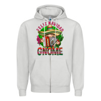 Dove Grey Feliz Navidad gnome Mexico Zipper Hoodie - HowdyJamesFarm