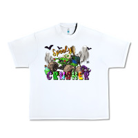 White spooky crusher monster truck Urban Heavy Tee - LillyAllenDesigns