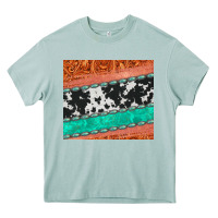 Arona western turquoise gemstone cowhide  leather tumbler Heavy Core Tee - Jasminsmagicworld