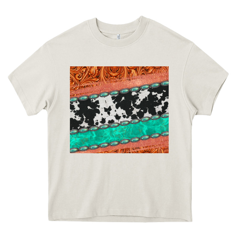 Western Turquoise Gemstone Cowhide  Leather Tumbler Heavy Core Tee by Jasminsmagicworld | Teevron