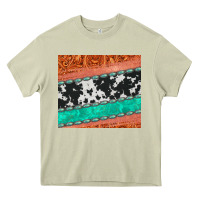 Mossy western turquoise gemstone cowhide  leather tumbler Heavy Core Tee - Jasminsmagicworld