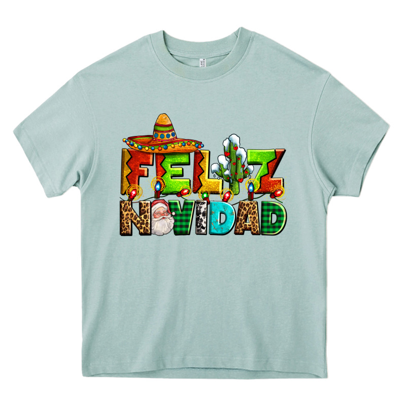 Feliz Navidad Sombrero Heavy Core Tee by AdoDesignShop | Teevron