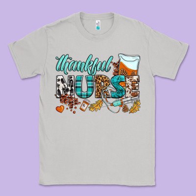 Thankful Nurse Classic Tee Designed By Bundleandbundleshop