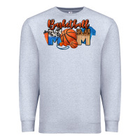 Heather Grey basketball mom Premium Sweatshirt - FaDigitalArtStudio