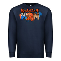 Navy basketball mom Premium Sweatshirt - FaDigitalArtStudio