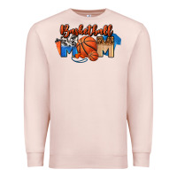 Pale Pink basketball mom Premium Sweatshirt - FaDigitalArtStudio