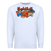 White basketball mom Premium Sweatshirt - FaDigitalArtStudio