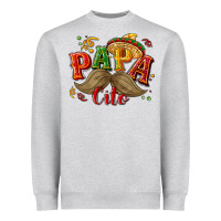 Heather Grey Papa cito Heavyweight Sweatshirt - NancyCooperArtShop
