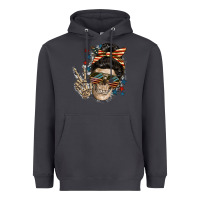 Smoke American Mother skull Mother's Day Heavyweight Hoodie - FaDigitalArtStudio