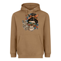 American Mother Skull Mother's Day Heavyweight Hoodie | Teevron