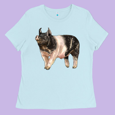 Hampshire Pig Ladies Tee Designed By Lillyallendesigns
