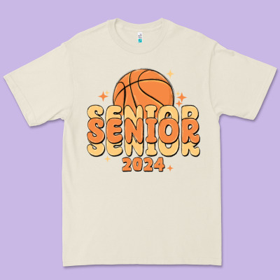 Basketball Senior 2024 Premium Tee Designed By Maliassmallbusiness