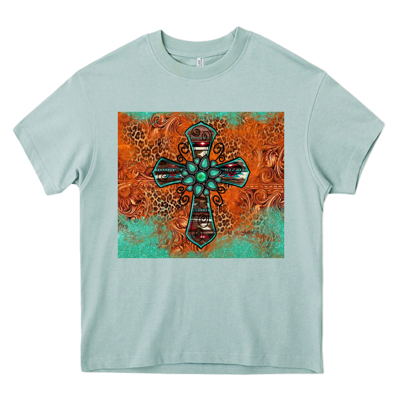 Western Cross Tumbler Heavy Core Tee by Jasminsmagicworld | Teevron