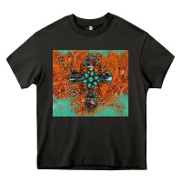 Asphalt western cross tumbler Heavy Core Tee - Jasminsmagicworld