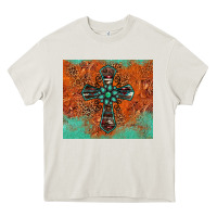 Cream western cross tumbler Heavy Core Tee - Jasminsmagicworld