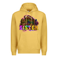 Antique Gold football sister Premium Hoodie - OliviaCreatesArt