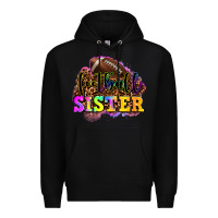 Black football sister Premium Hoodie - OliviaCreatesArt
