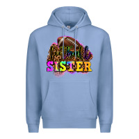 Colony Blue football sister Premium Hoodie - OliviaCreatesArt