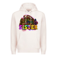 Pale Pink football sister Premium Hoodie - OliviaCreatesArt
