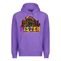 Purple football sister Premium Hoodie - OliviaCreatesArt