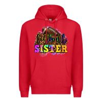 Red football sister Premium Hoodie - OliviaCreatesArt